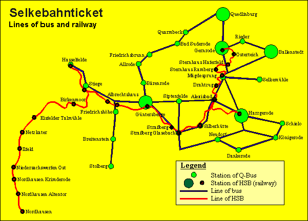 Netz für Selkebahnticket