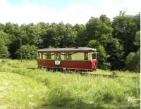 Fotohalt mit Triebwagen 187 001 zwischen den Bahnhöfen Sternhaus Ramberg und Mägdesprung bei Kilometer 8,5 (2).