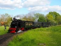 Sonderzug mit Lok 99 6101 bei der Scheinanfahrt kurz vor dem Endbahnhof Gernrode (Harz)