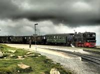 Sonderzug der HSB mit Lok 99 6101 im Bahnhof Brocken (2)